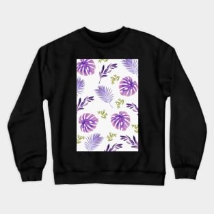 Beautiful Purple Foliage Design Print Crewneck Sweatshirt